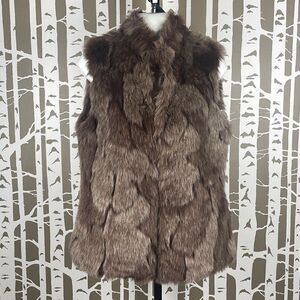 BB Dakota Faux Fur Vest NEW S Camel